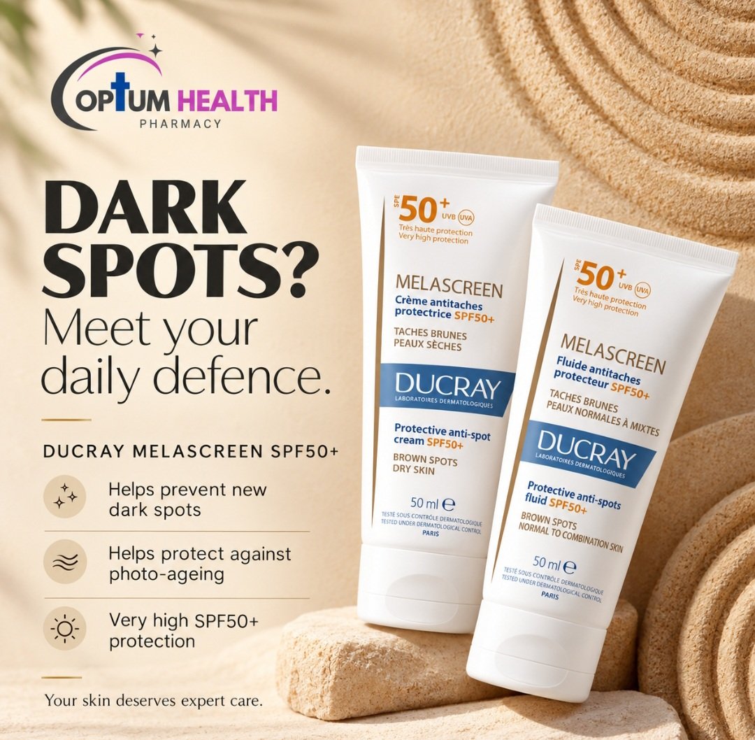 OptumHealth's tweet photo. Dark spots? Your skin deserves better. 🤎

Meet Ducray Melascreen SPF50+  your daily skincare essential for very high sun protection and helping prevent the appearance of new dark spots.

☀️ Helps protect against UV rays
✨ Helps prevent photo-ageing https://t.co/YBNqZZrSyG