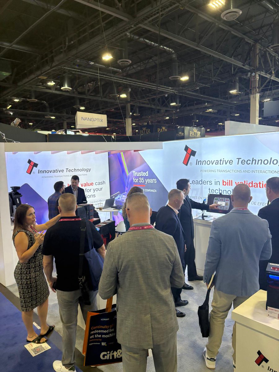 notevalidators's tweet photo. Incredible energy on the show floor at @G2Eshows. Thanks to everyone who stopped by to see what we've been working on, its the conversations we have on the booth that make the show what it is.
If you haven't made it by yet, come find us 1830! #G2E https://t.co/uXiltBChRf