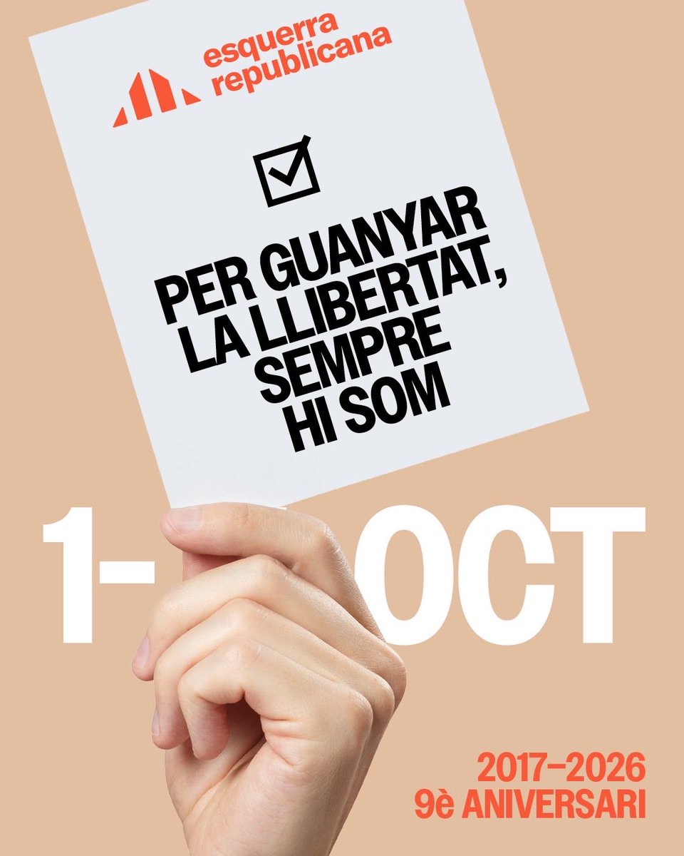 Esquerra_ERC's tweet photo. ✊ Sempre hi som https://t.co/ZSDFVcYx6A