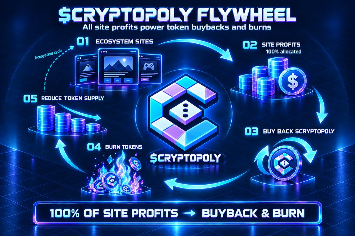 CryptopolyCC's tweet photo. Cryptopoly Flywheel https://t.co/T3DmzmP16E
