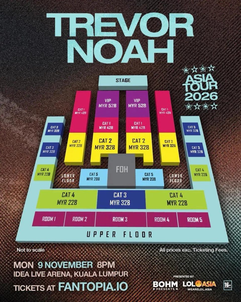 yunachd's tweet photo. WTS LFB 
TREVOR NOAH ASIA TOUR LIVE IN KL 🇲🇾 

x2 VIP 
x2 CAT1-CAT4 

Dm if interested 
Side by side ✅️ 
Trusted ya

#TREVORNOAH  #TREVORNOAHinMY #TREVORNOAHinMALAYSIA https://t.co/ol7DbvXMmq