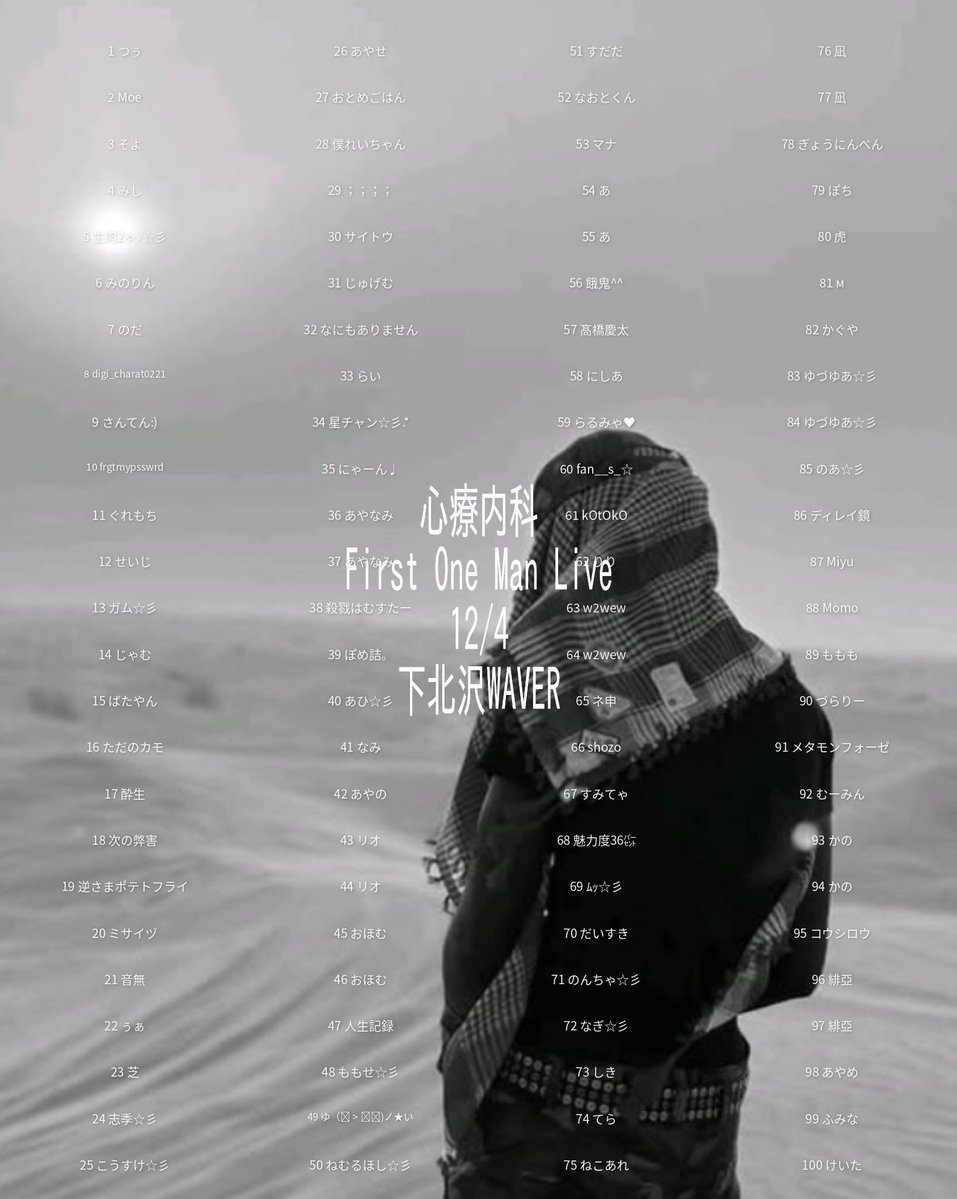 sinryou_naika's tweet photo. 心療内科「first one-man live」
12/4 （金）下北沢

"THANK YOU SOLD OUT"

※入金漏れや関係者の都合で若干枚数枠が増える可能性があります。
その際は改めて告知致します。
※大阪チケットは販売中🎫
https://t.co/MbEi6PXDgr https://t.co/b5pWbnaPHV