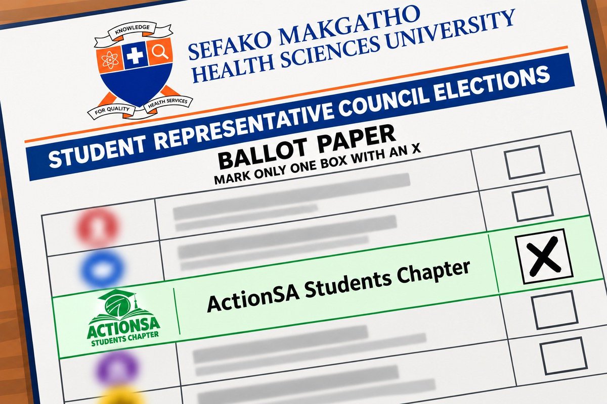 StudentsChapter's tweet photo. *Presenting the new ActionSA Students Chapter logo! 💚🎓*

The new Students Chapter logo made its first electoral appearance at *Sefako Makgatho Health Sciences University*, marking a new chapter for our grow brand 

The Future Is Not A Mistake 💚 https://t.co/psEIWG2Xlc