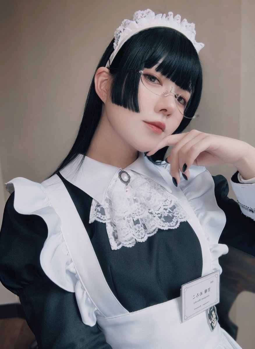 amgmaid's tweet photo. メガネとロングメイドの組み合わせは
お好きですか？
#眼鏡の日　#めがねの日　#メガネの日
#maid_blanq https://t.co/sbR3UKMNWA