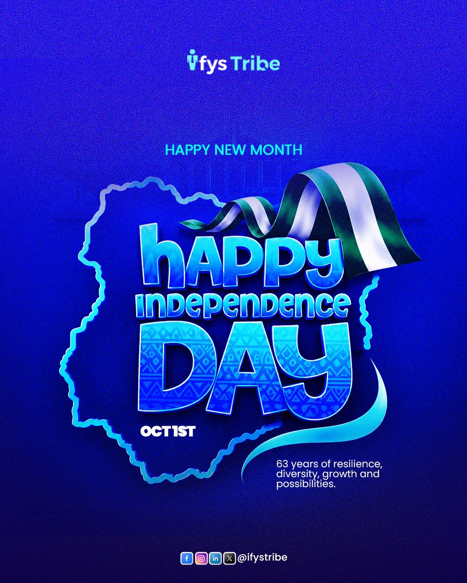 ifystribe's tweet photo. 66 years of resilience, diversity, growth and possibilities.
Happy Independence Day, Nigeria! ππ€π
#HelloOctober #BBNaija #independenceday #TinubuMustGoDay #4thofOctober #HappyNewMonth #IndependenceDay #Laja4ResetLagos2027 #Uptober #Portugal #October1st #WelcometoQ4 #bbnaija https://t.co/V3iaWHhCxQ