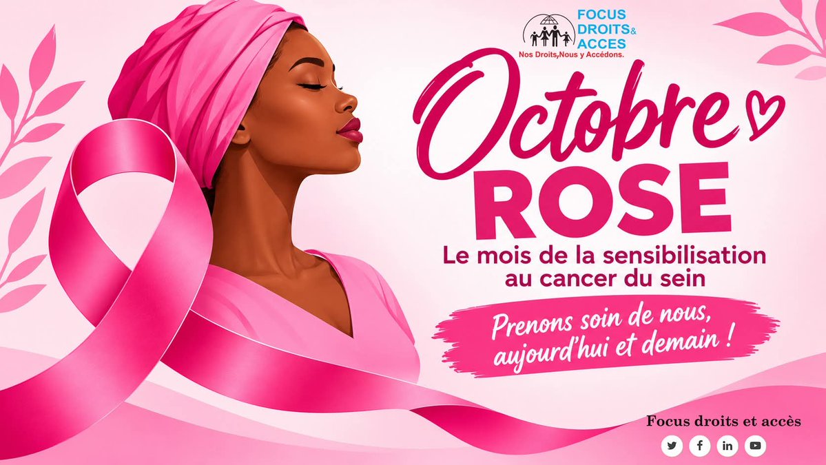 focusdroits's tweet photo. En ce mois d’Octobre Rose,  Focus Droits et Accès-asbl  lance une #campagne de sensibilisation et de conscientisation communautaire sur le #cancer du sein, une maladie qui touche des milliers de #femmes à travers le monde.
Tout au long de ce mois, nous partagerons des informations utiles sur la prévention, le dépistage précoce, les signes d’alerte, ainsi que l’importance du soutien aux personnes touchées par cette maladie.
Le cancer du sein peut être combattu efficacement lorsqu’il est détecté tôt. Informer, sensibiliser et encourager le dépistage sont des actions essentielles pour sauver des vies. #OctobreRose