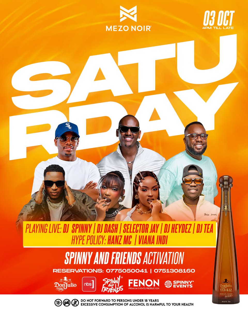 djspinnyug's tweet photo. Kampala, we’re kicking things off!

The Spinny & Friends Activation Party is happening this Saturday at Mezo Noir. 

Come catch the vibes, link up with the crew and get ready for the main event!

📍 Mezo Noir
📅 This Saturday
⏰ See you there!

#SpinnyAndFriendsKLA #SpinnyAndFriendsFestival