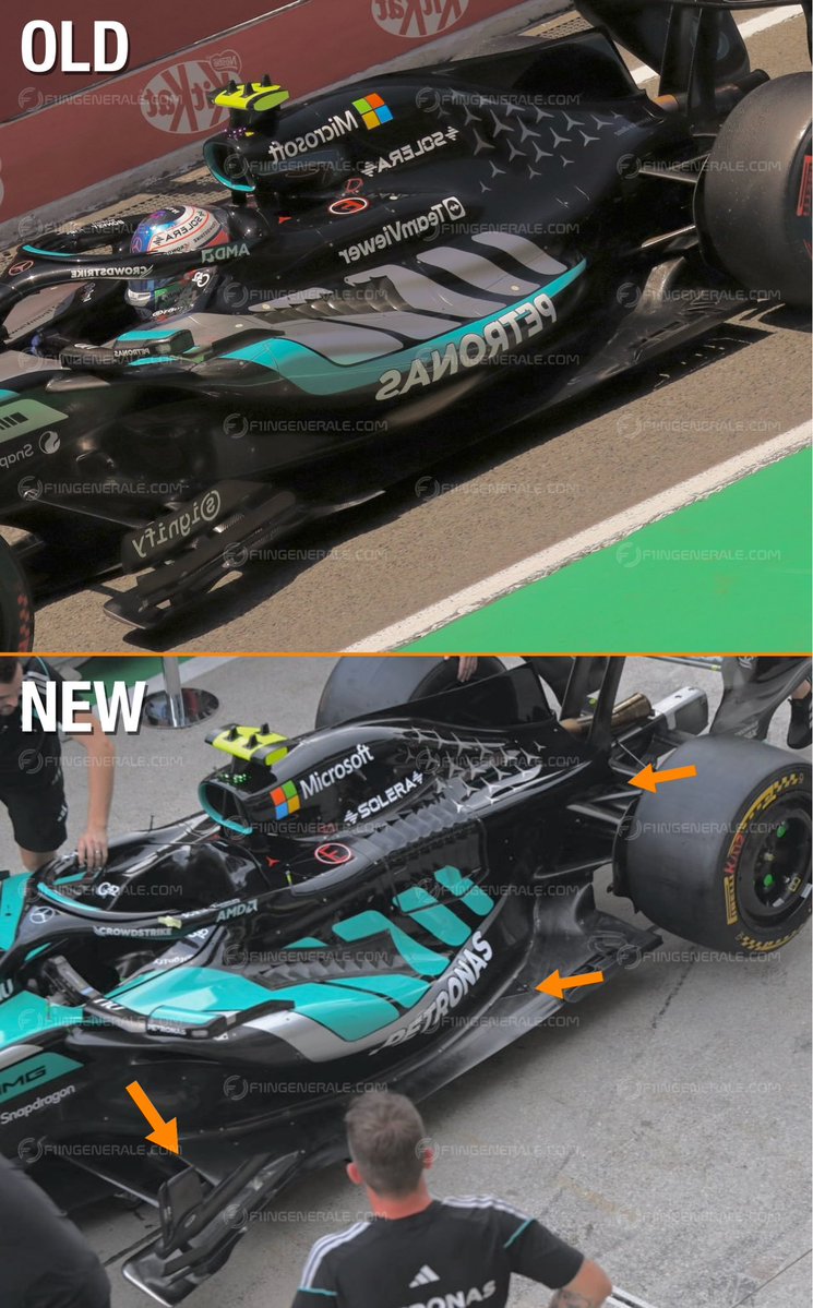 MercedesFRteam's tweet photo. Une vue plus prononcé des évolutions 

On voit le travail qui a été effectué 😍

#F1
@AndreaGalante__ https://t.co/wJSDk3nJKV