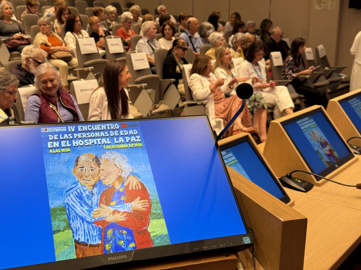 HospiLaPaz's tweet photo. 🏥 El #HospiLaPaz celebra el #diamundialdelaspersonasdeedad con un encuentro destinado a promover una visión positiva y activa del envejecimiento.

➡️ A través de diferentes actividades orientadas a sensibilizar a profesionales, pacientes y familiares. 

#SomosLaPaz https://t.co/knqM4f717M