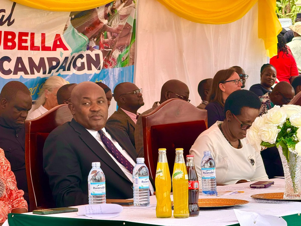 MinofHealthUG's tweet photo. The National Launch of the Measles-Rubella Vaccination Campaign is underway at Wakiso Health Center IV. The campaign will run from 1 - 5 October, 2026. 

The campaign aims to vaccinate 7.5 million children aged 9 months to 5 years. 

The launch is officiated by the Minister for Health, Dr. @CHRISBARYOMUNS1 flagged by Permanent Secretary, @DianaAtwine, partners and other delegates. 

#MOHatWork | #MRCampaignUG26