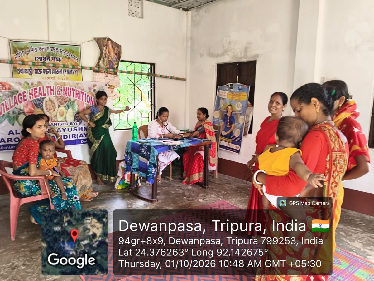 DHFWSN's tweet photo. VHND Programme at shishu tirtha Awc under dewanbasha, Dharmanagar on 0110/26. https://t.co/p7vyI6SkJh