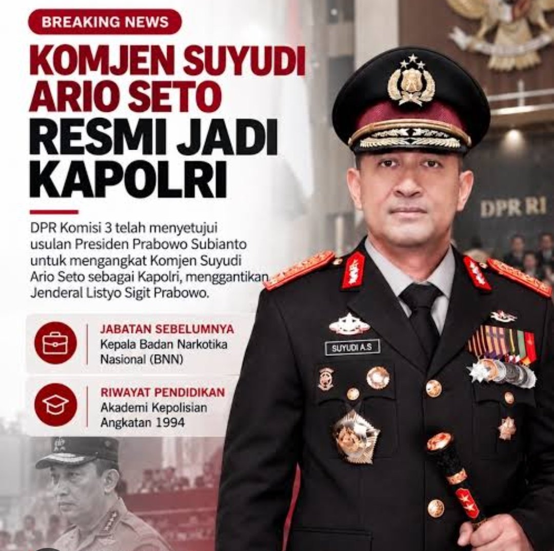 DokterTifa's tweet photo. DI TENGAH SIDANG, DATANG SEBUAH KABAR YANG MELEGAKAN

Kamis, 1 Oktober 2026.

Saya sedang berada di ruang sidang Pengadilan Negeri Jakarta Timur, menjalani Sidang Pokok Perkara.

Hari itu adalah Hari Kesaktian Pancasila.

Di tengah suasana persidangan yang serius, di tengah perjuangan hukum yang sudah berlangsung begitu panjang, tiba-tiba saya mendengar sebuah kabar dari luar ruang sidang.

Komjen Pol. Suyudi Ario Seto resmi dilantik menjadi Kapolri, menggantikan Jenderal Listyo Sigit Prabowo.

Kabar itu terasa berbeda.

Bukan semata-mata karena terjadi pergantian seorang Kapolri.

Tetapi karena bagi saya, pergantian kepemimpinan di institusi penegak hukum selalu membawa harapan baru tentang penegakan hukum, keadilan, profesionalitas dan keberpihakan kepada kebenaran.

Pada hari yang sama, DPR menyetujui Suyudi Ario Seto sebagai Kapolri, setelah Komisi III menyetujuinya secara aklamasi. 

Dan beberapa jam kemudian, Presiden Prabowo Subianto melantiknya sebagai Kapolri. 

Saya tidak tahu apa yang akan terjadi setelah ini.

Saya juga tidak ingin mendahului proses hukum.

Biarlah hukum berjalan. Biarlah fakta berbicara. Biarlah setiap institusi menjalankan kewenangannya secara profesional dan independen.

Tetapi sebagai seorang warga negara yang sedang berhadapan dengan proses hukum, tentu saya berharap satu hal:

Semoga era baru ini menjadi era yang lebih terang bagi penegakan hukum Indonesia.

Saya sedang berada di ruang sidang memperjuangkan apa yang saya yakini.

Dan pada hari yang sama, Indonesia menyaksikan pergantian Kapolri.

Bagi saya, ini bukan sekadar pergantian jabatan.

Ini adalah pergantian zaman yang sedang kita saksikan dari dekat.

Saya tetap di dalam ruang sidang. Tetap tenang. Tetap menghadapi persidangan.

Dan tetap menyerahkan hasil akhirnya kepada Allah SWT, sambil menjalankan ikhtiar manusia sampai batas kemampuan.

Yang kita harapkan dengan pergantian KAPOLRI adalah:

**HUKUM TEGAK.

KEADILAN HADIR.
KEBENARAN MENEMUKAN JALANNYA.**

 Dr. Tifa