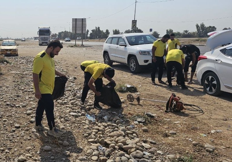 Hashd43's tweet photo. نفذ مجاهدو لواء ٤٣ تشكيل سبع الدجيل حملة تنظيف وإدامة لتمثال وحديقة الشهيد القائد "أبـو مـ،ـهديـ الـمهندسـ" الواقعة على الطريق العام في قضاء بلد، وتأتي هذه المبادرة تعبيراً عن الوفاء والتقدير لتضحيات الشهيد البطل التي اثمرت نصراً كبيرا، وحرصاً على إظهار معالم المدينة بأجمل مظهر. https://t.co/oHUsC5wnVt
