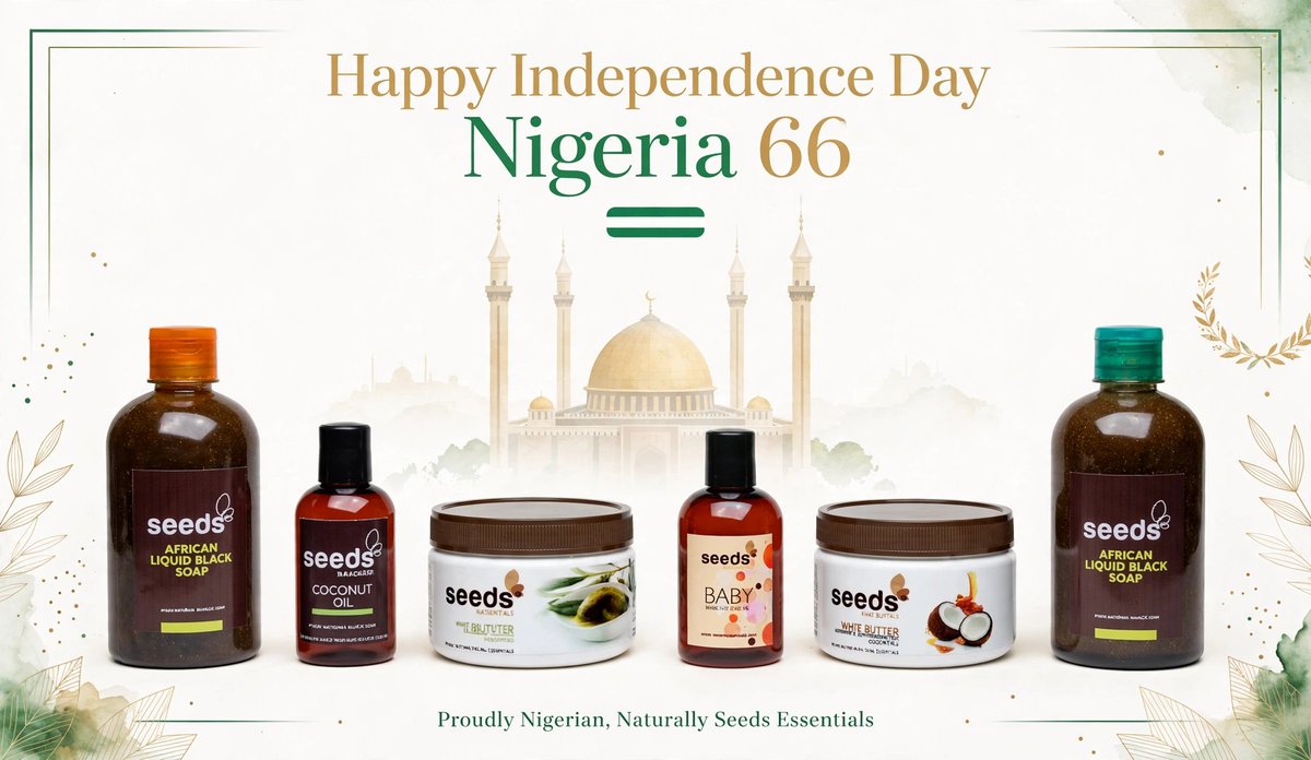 SeedsSheaButter's tweet photo. This is both our prayer, stand and confession for a great Nigeria. Despite it all, we at Seeds Essentials stand  supportive her

Happy 66th Independence anniversary NIGERIA https://t.co/HZxWBWRhcg