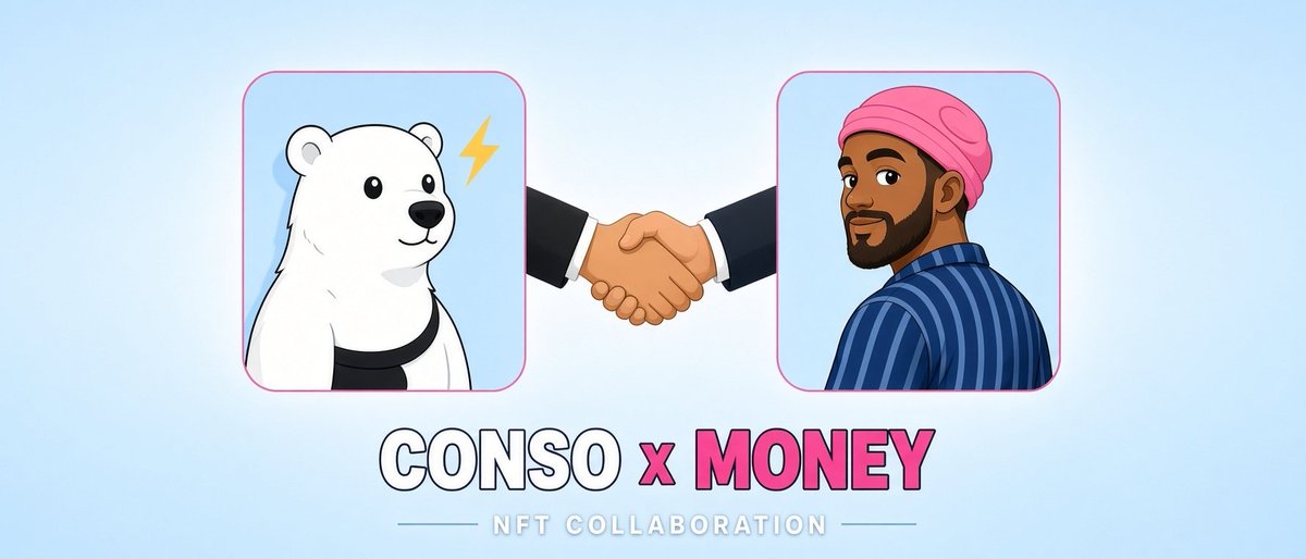Moneyz0x's tweet photo. GIVEAWAY 🎁

Conso x Money

5 spots for my community

CONSO is a consumer reputation layer on Sui.
Polar bear brand. Building ZAPs + CONSO BOTS.

To enter:
✅ Follow @conso_xyz + @Moneyz0x
✅ Like + Repost + Tag 2 friends
✅ Drop your Sui wallet below

#Nft #Giveaway https://t.co/No9nJO1Bbp