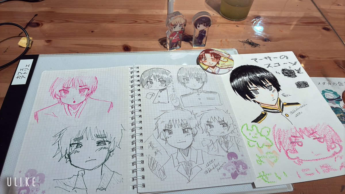 oume_aph's tweet photo. なんと、エンカしました、🥲♡
めちゃくちゃ素晴らしいイラストも頂いてしまって感無量です…

@blackhathetaria ❣️ https://t.co/R0d7vAec94