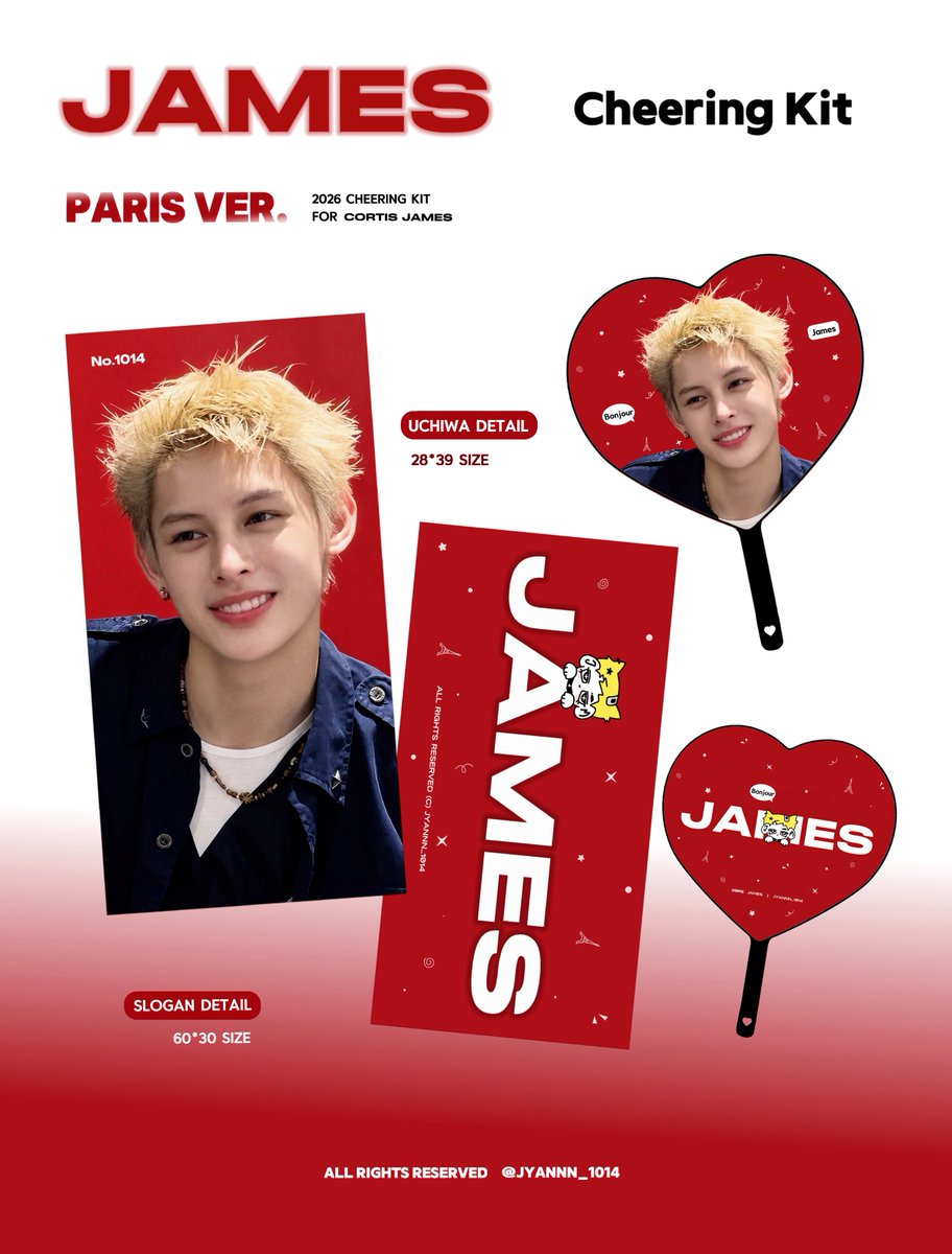 Jyannn_1014's tweet photo. 2026 CHEERING KIT FOR JAMES
©jyannn_1014

🎂 10월 한정 이벤트 🥳
10월에 PARIS VER. 또는 MONJAMIE VER. 1세트 (우치와 + 슬로건) 구매 시 동일 디자인의 미니 우치와 증정!

국내배송
~10/14 23:59
🔗 https://t.co/s3yNa3r8cS

Nol festival (10/17)
~10/16 23:59
🔗 https://t.co/cdnbkxhyZ4

G.O → DM

#RT 추첨 두 분께 원하시는 우치와 / 슬로건을 드립니다! 🖤

#CORTIS #코르티스 #JAMES #제임스