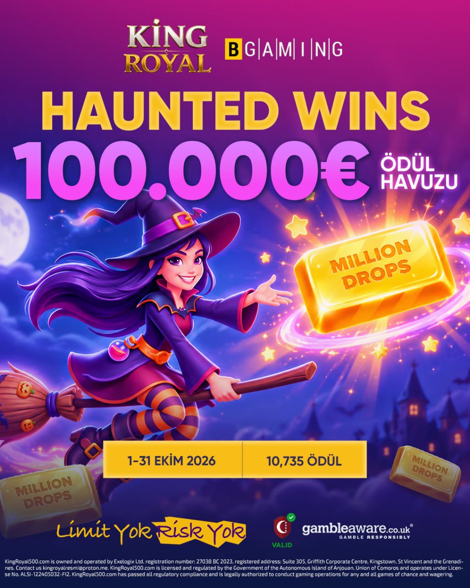 KRoyal_TR's tweet photo. 🧙‍♀️#Ekim’de ödüller havada uçuşuyor!
BGaming Million Drops, 1–31 Ekim'de #KingRoyal’de!

💰 100.000 € ödül havuzu
✨ 10.735 farklı ödül

🧹 Ay boyunca sürprizleri keşfet!
🔗 Güncel link profilde!
#perşembe Vahap Seçer Sergen Reyhanlı C-130J https://t.co/FY2bCUbRFA