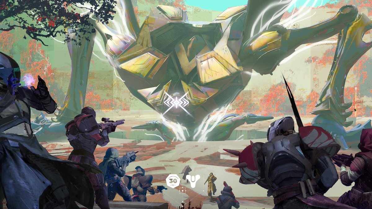 LukeCB14's tweet photo. This concept art makes me really wish we got stuff like MMO world bosses https://t.co/0ny5saRkvO