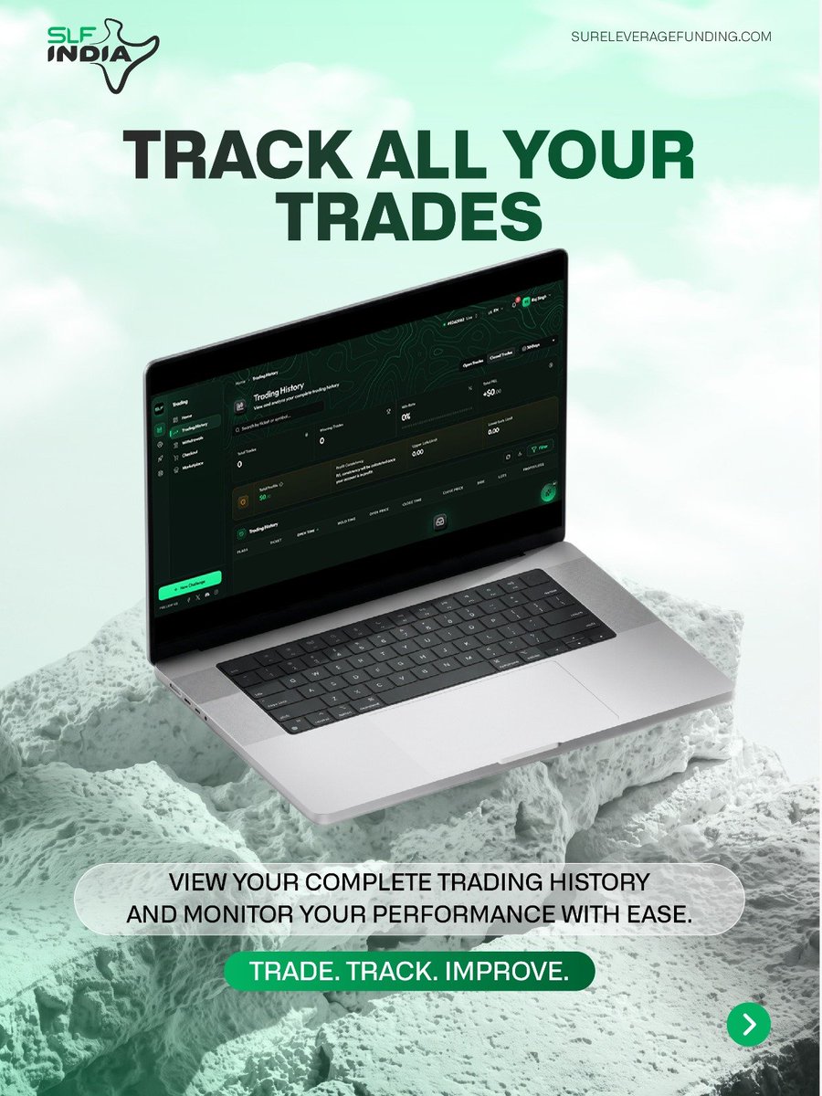 SureleverageIN's tweet photo. Meet the new SLF Dashboard.

Built around one goal: giving traders a clearer way to manage their journey.

Track every trade.
Monitor your performance.
Stay in control.

Cleaner. Smarter. Built for serious traders. https://t.co/ityjBcssv3