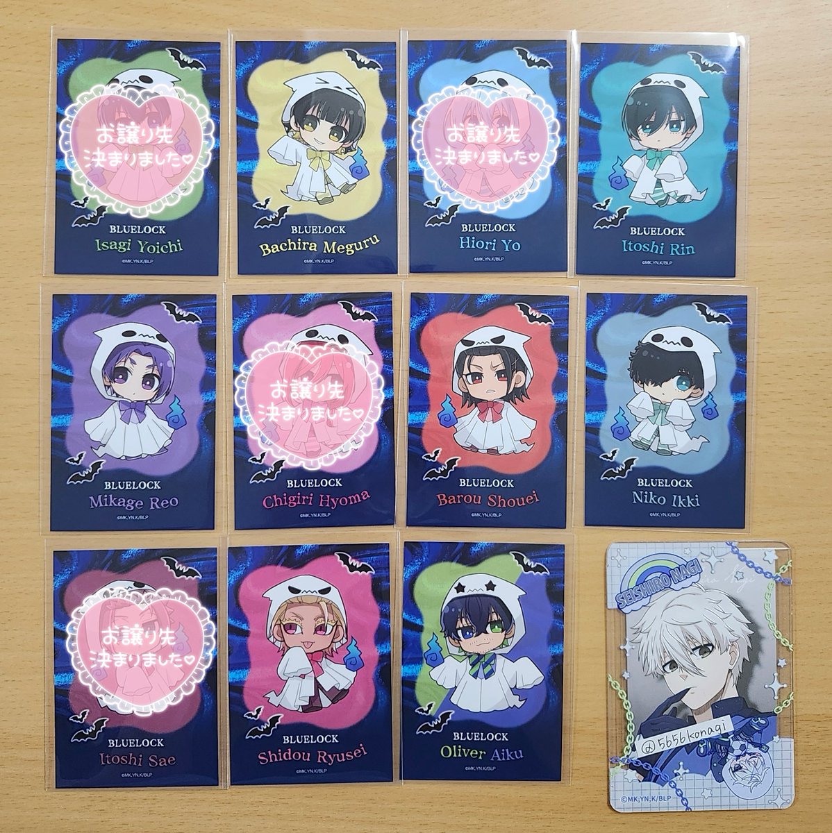 5656konagi's tweet photo. 【譲渡】ブルーロック　リンクス梅田　ゴースト　GHOST COLLECTION

【譲】画像のお品物

【求】定価（特典は100円)+送料>>>凪異種>同種

特典のお譲りはそのキャラを1点以上お迎えください。

譲渡、出来るだけお迎え先が決まること優先です。

よろしくお願いいたします。 https://t.co/wBuYkWS80G
