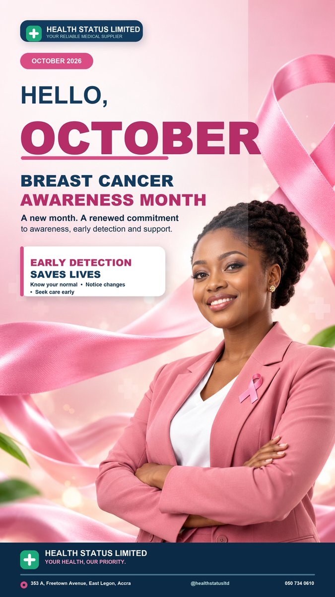 HealthStatusLtd's tweet photo. Hello, October! 💗

A new month brings fresh hope and a renewed commitment to breast cancer awareness, early detection and support.

Know your normal. Notice changes. Seek professional care early and encourage the women in your life to do the same.
#breastcancer #health #october https://t.co/Hyl9VHJq6N