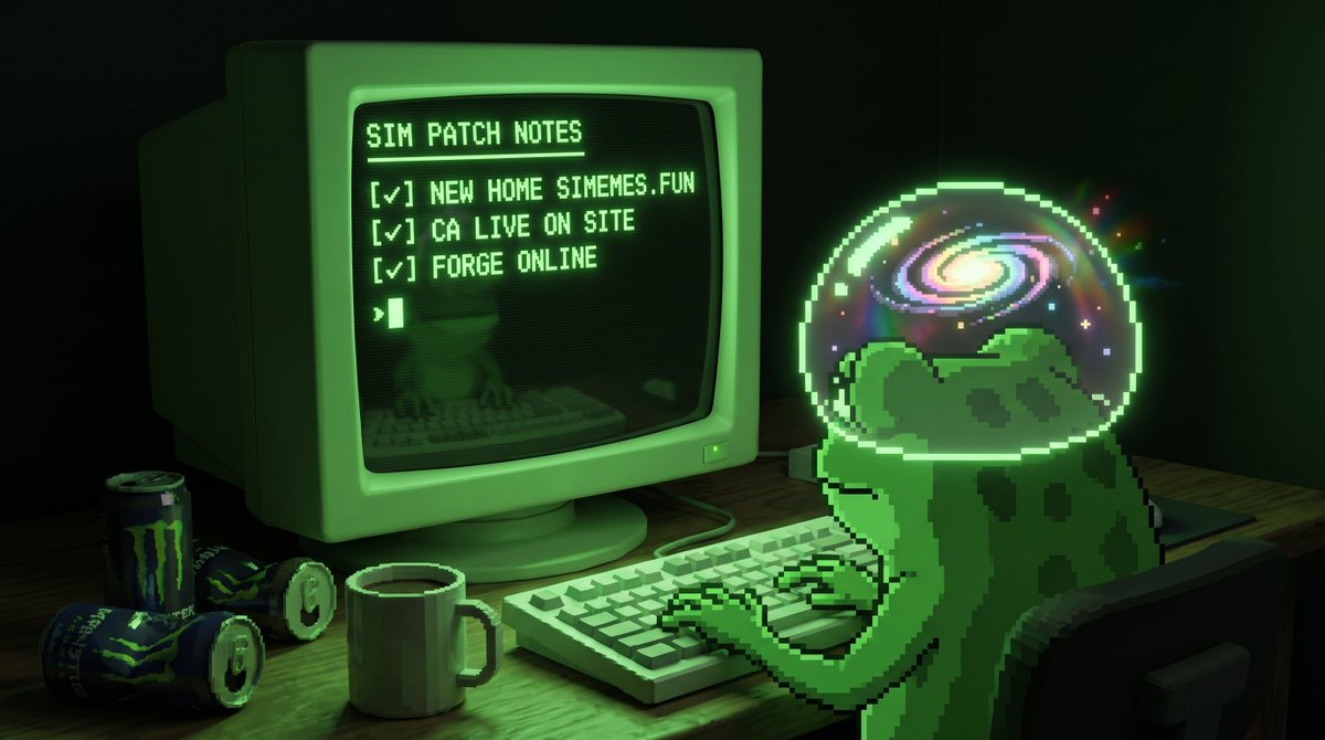 superintelmemes's tweet photo. SIM patch notes

CA is on the site, the forge is online and the keeper is running

More upgrades shipping tonight https://t.co/UmoQwgqR6y