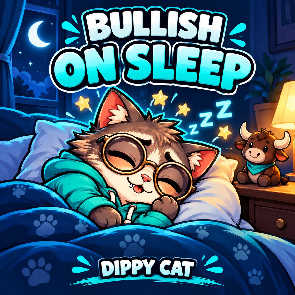 DippyCatmeme's tweet photo. Dippy’s only conviction tonight: bullish on sleep. 😴😹 Rate today using one emoji. #DippyCat #Memes https://t.co/mAmLbB0Htz