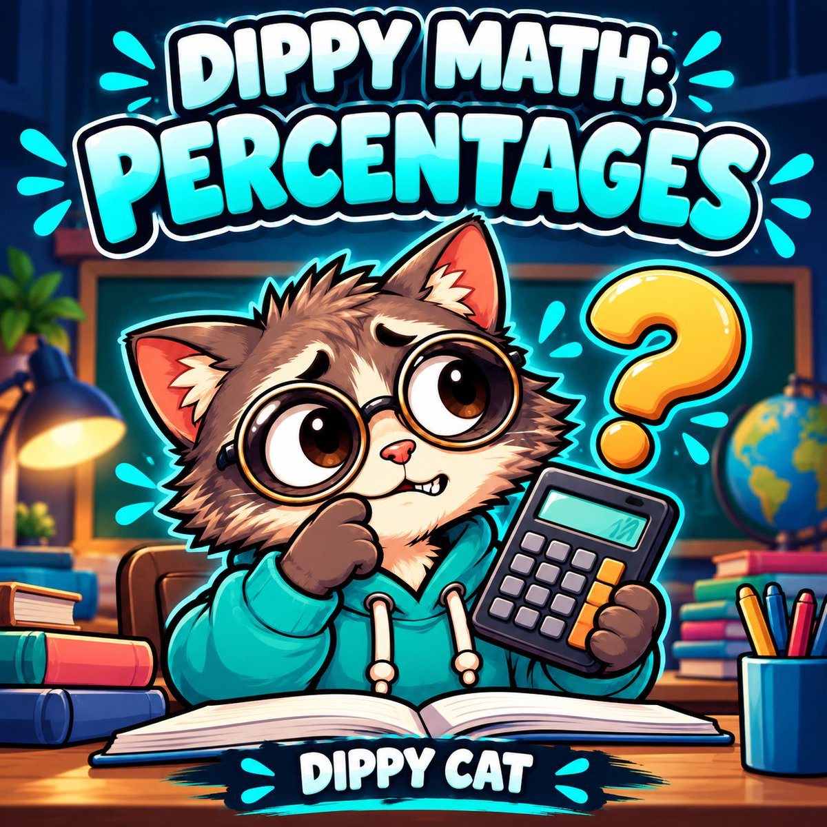 DippyCatmeme's tweet photo. Dippy Math 🧮 A fall from $100 to $50 is −50%. Returning from $50 to $100 needs +100%, before fees. Percentage losses and recoveries use different starting amounts. Made-up example, not a price forecast. #DippyCat #LearnCrypto https://t.co/QOgkQK4zR6