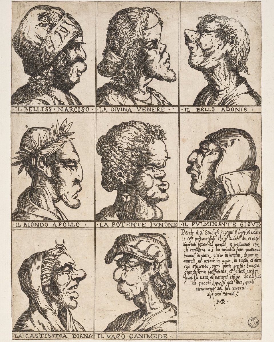 UffiziGalleries's tweet photo. Una potente satira della vanità degli #dei.

Le caricature di #Brambilla si ispirano ad artisti come Leonardo da Vinci, che nel #Rinascimento si focalizzò su raffigurazioni grottesche in contrapposizione con gli ideali classicisti.

(XVI sec., Gabinetto Disegni e Stampe, #Uffizi) https://t.co/k456z9DxSe