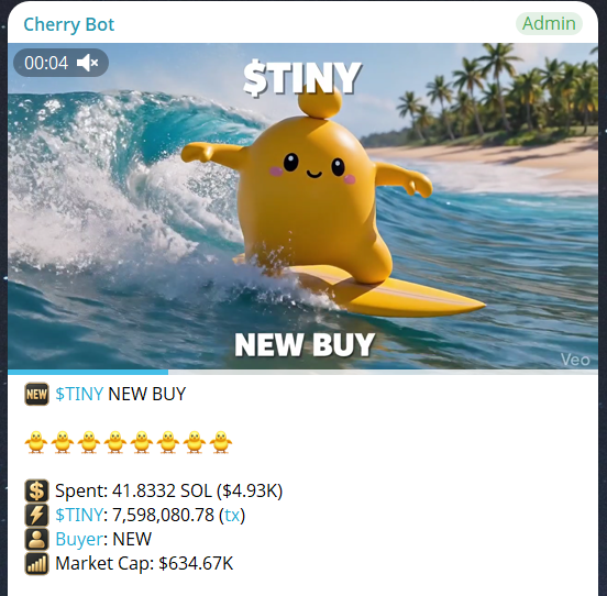 HappyTinyHuman's tweet photo. $5k buy. Looks like Tiny Uptober is kicking off. Take part or watch. $TINY🚀 https://t.co/Y5LBmfiYdA https://t.co/Ape9qGtZOs