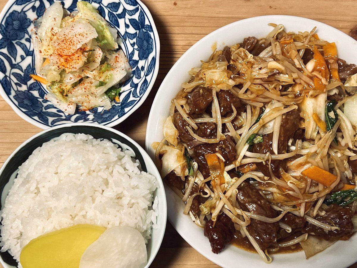 diskooloop360's tweet photo. 牛ハラミ野菜炒め定食😋💪 https://t.co/vBaU5j07mt