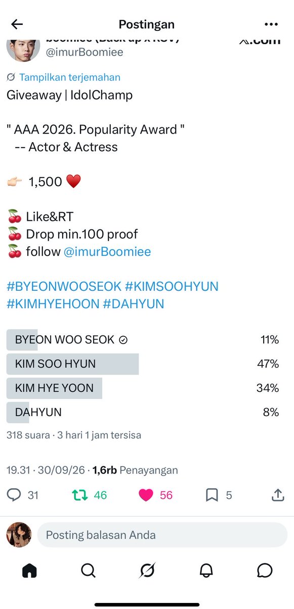 Nansyis's tweet photo. @imurBoomiee #ByeonWooseok https://t.co/9B4HaoKVTK