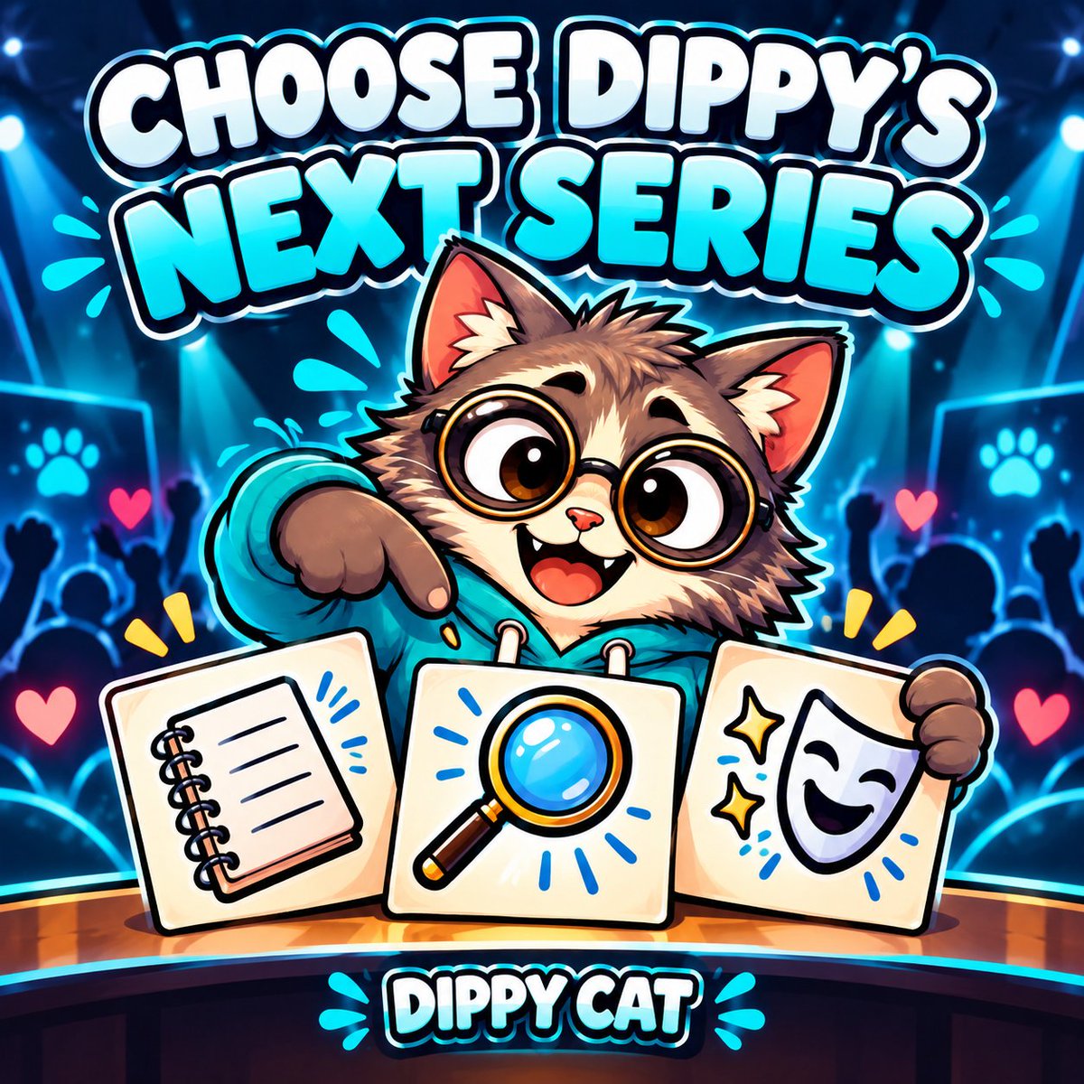 DippyCatmeme's tweet photo. Help build the page 😹 Which recurring service would you use: 1) Crypto Dictionary 2) Research Cards 3) Learning Journal 4) Meme Builder? We’ll shape the next batch around what’s useful. #DippyCat #MemeCommunity https://t.co/Gx7daSG43P