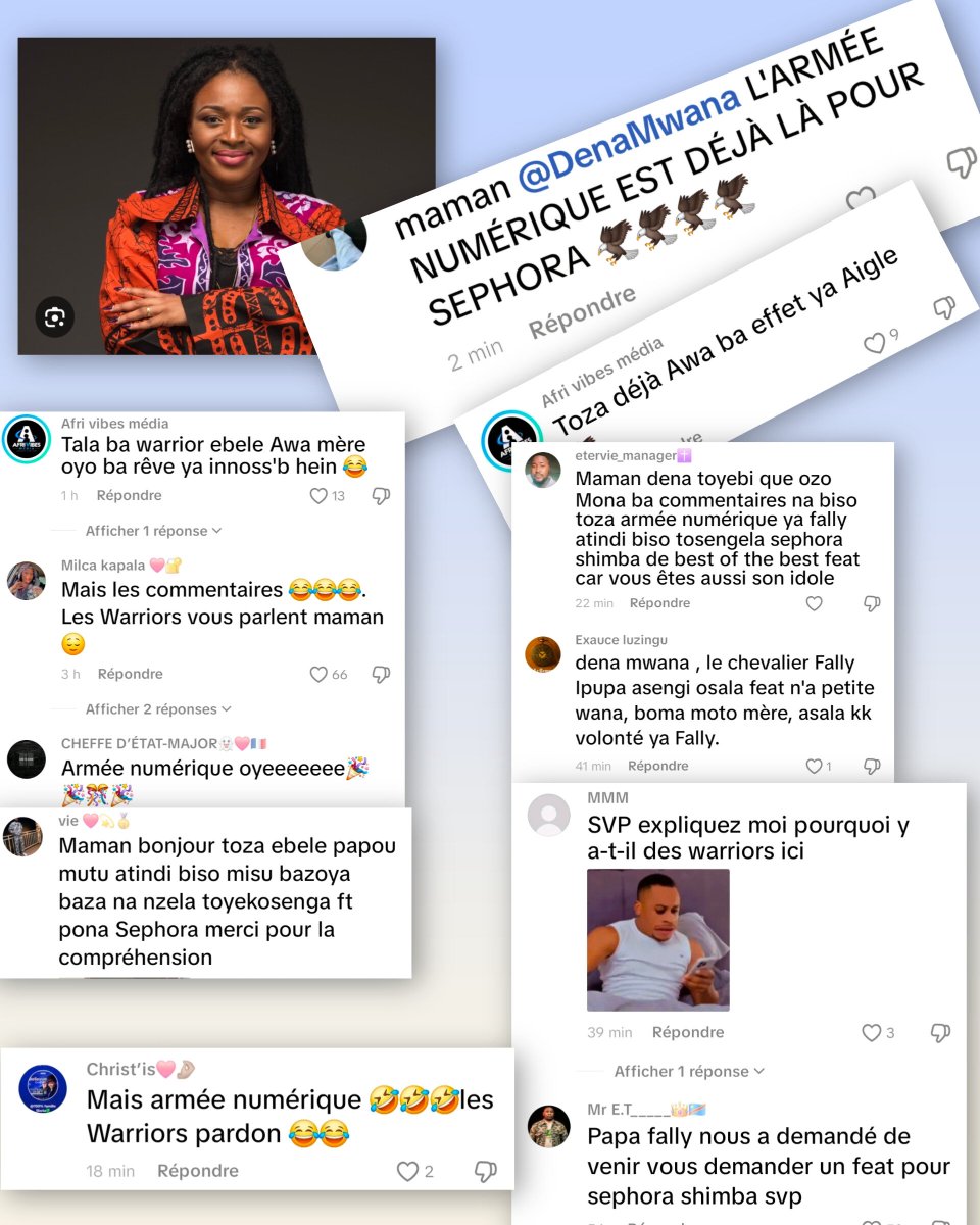 paroledupeuplep's tweet photo. L’armée numérique a carrément envahi tous les comptes de @DenaMwanaMusic 😃😃. Ils sont partout  😂😃😃🦅🦅🦅 https://t.co/1sm6tWykB8