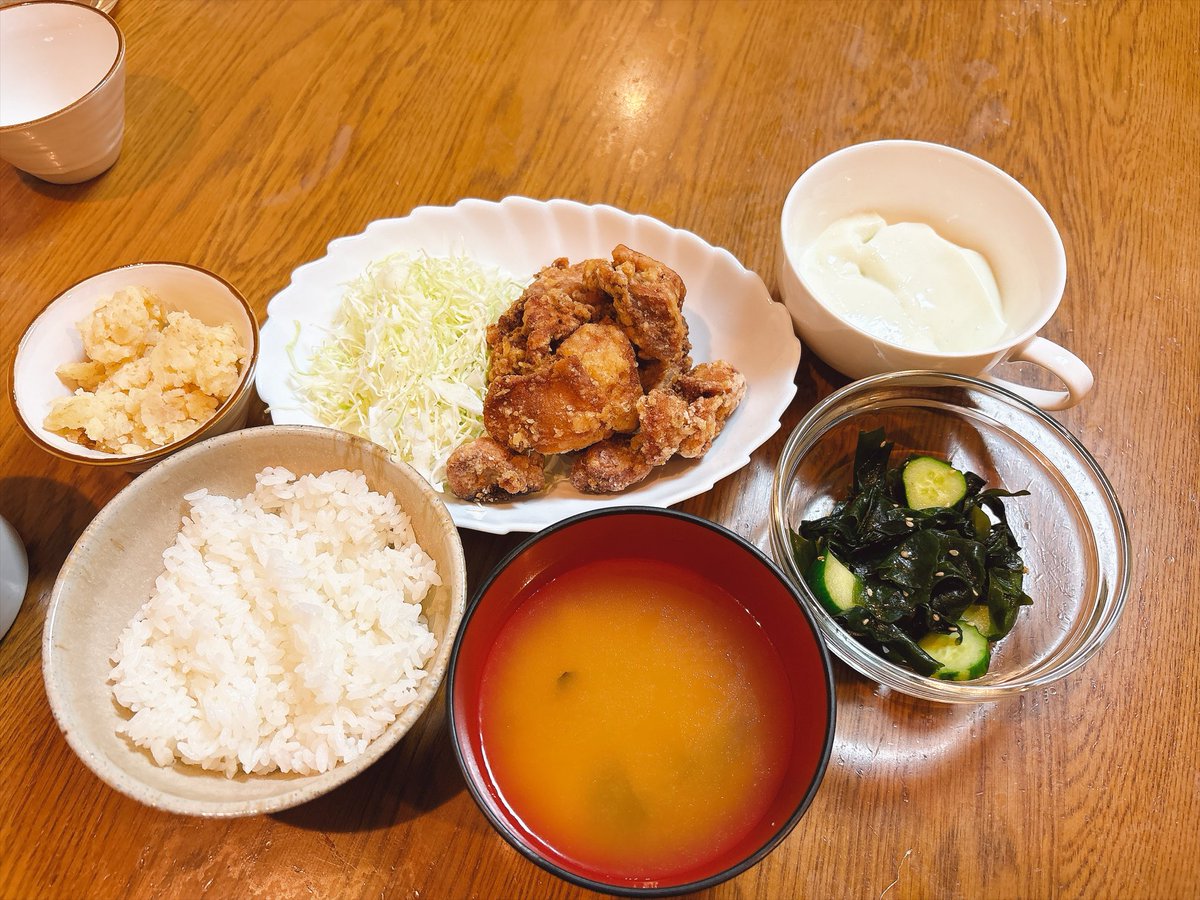 Tan3_4ui's tweet photo. 職場で作った本日のご飯です！
映えは気にしないスタイル
 #たんさんご飯 https://t.co/zLPVAWoJIf