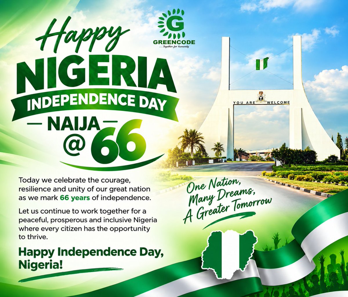 greencode12's tweet photo. Happy 66th Independence day, Nigeria! https://t.co/AcpagjkHzB