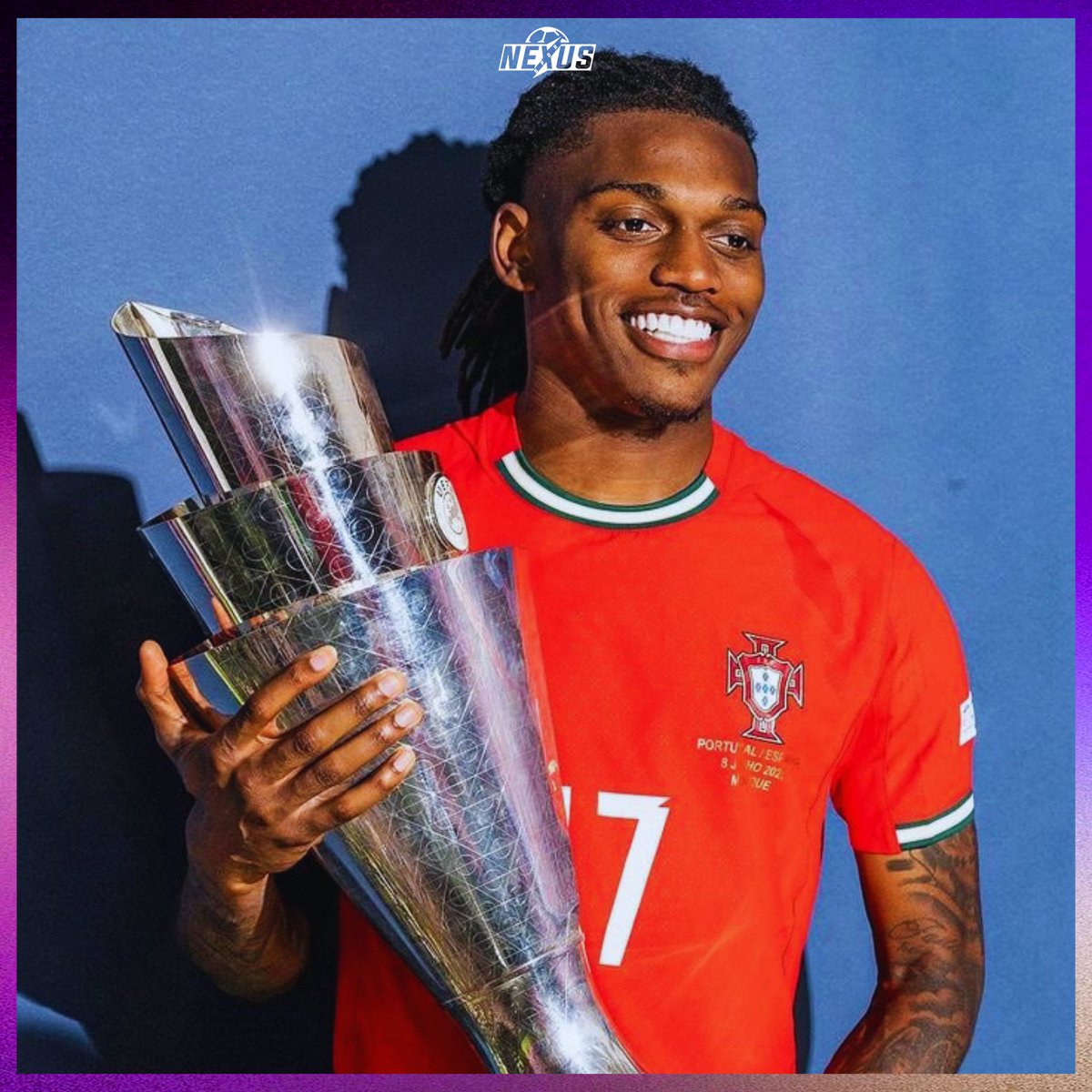 nexustransfer's tweet photo. UEFA, Rafael Leão’nun Portekiz Milli Takımı’ndaki forma numarasını 7 olarak güncelledi. https://t.co/Yu3oJgC7BF