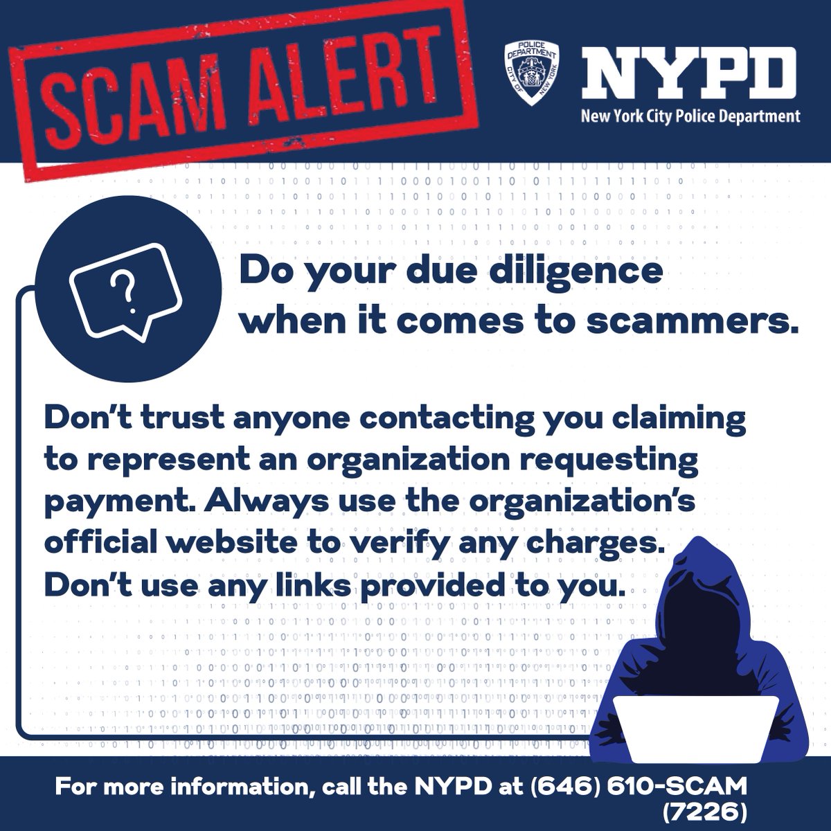 NYPD111Pct's tweet photo. 🚨Financial Scam Awareness Reminder🚨
Please refer to the attached graphics for important information on how to recognize and avoid financial scams.
Stay alert! Protect your information. When in doubt call 911! https://t.co/b0fJgjhtRt