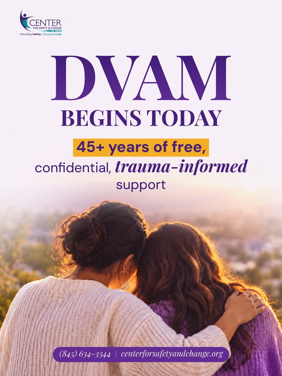 Center4SC's tweet photo. October marks the start of Domestic Violence Awareness Month. 
You are not alone—help is always here. If you or someone you know needs support, call our 24-hour hotline at (845) 634-3344 or visit https://t.co/hN0jm4PPqP. #DVAM  #YouAreNotAlone 

#WithSurvivors, Always https://t.co/neLStIPk8K