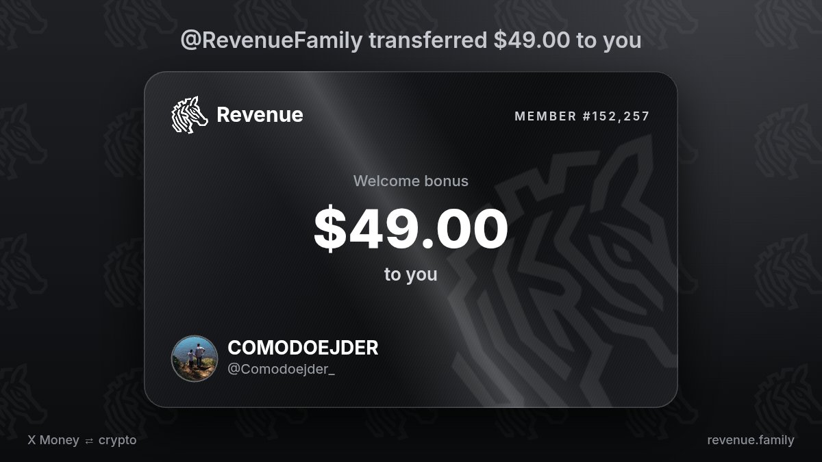 Comodoejder_'s tweet photo. I got my welcome $49.00 from @RevenueFamily https://t.co/LRu5fsMHkV