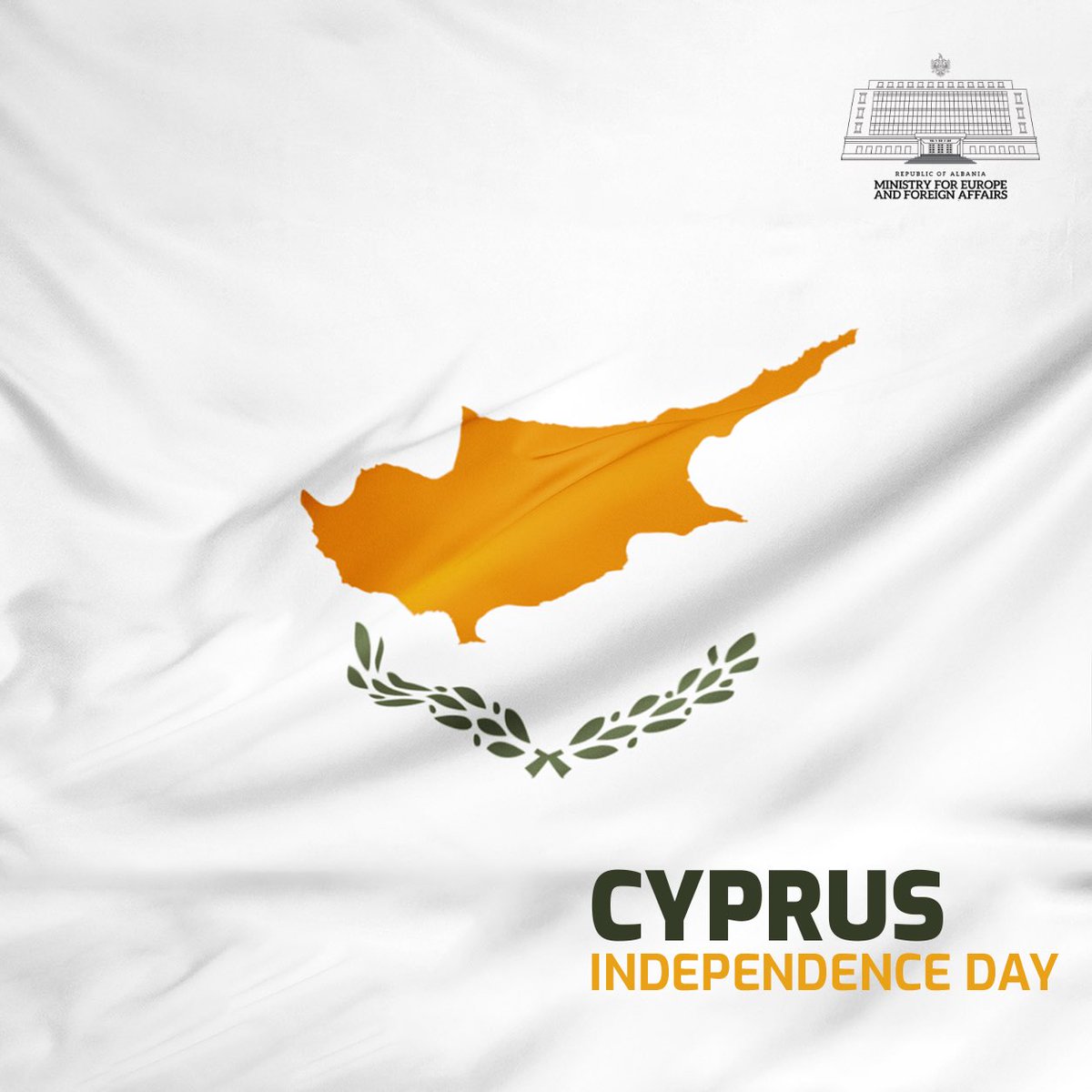 AlbanianDiplo's tweet photo. Warm wishes to Cyprus on Independence Day! 

Albania and Cyprus share a European home and the Mediterranean, a common space that has connected our peoples and cultures for centuries.

As Albania advances towards EU membership, we value our partnership with Cyprus and count on its support in this shared European endeavour. We look forward to bringing our countries closer through enhanced cooperation that reflects both our Mediterranean ties and our future together in the European Union.

Wishing our Cypriot friends a joyful celebration! 🇦🇱🇨🇾