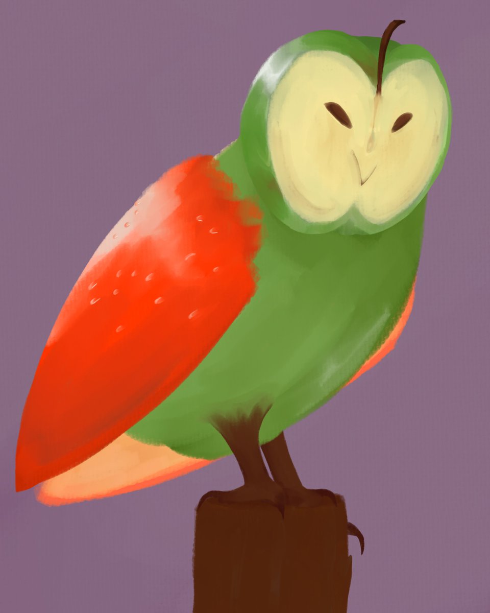 VarunyXander's tweet photo. 1st day of inktober
"Apple"
Yk, sliced apple looks like owls head, and they both means wisdom. So i just wanted to try to mix them.
So here goes Appow? Ople?
#Inktober2026 #apple #drawing #inktober https://t.co/hV6Ww9AbQv