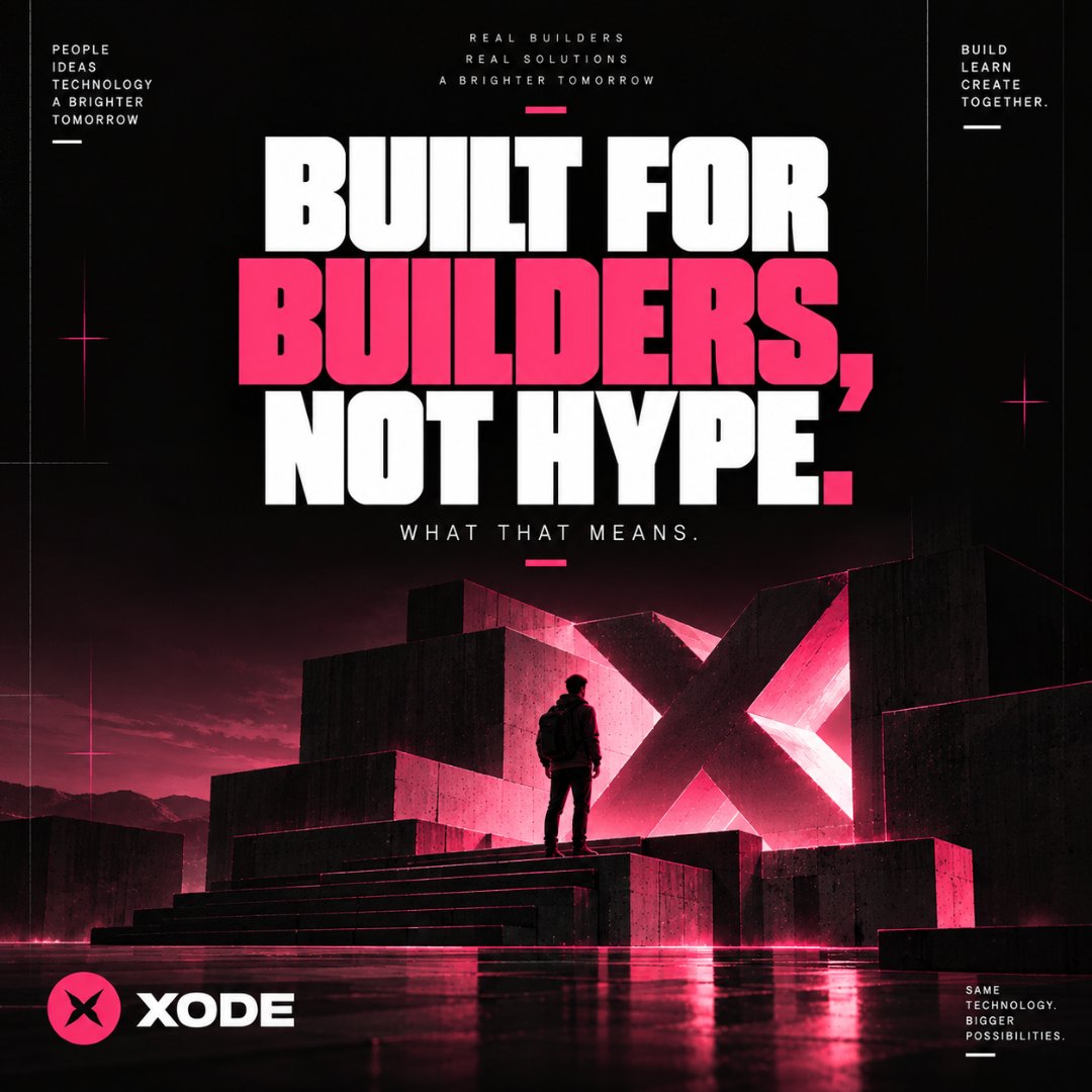 XodeNet's tweet photo. Built for builders, not hype — what that means
Turn the brand line into concrete editorial principles.
What should XODE build toward next?
#XODE #BuildOnXODE #BlockchainDevelopers #Web3 https://t.co/C2v6ywL1Gn