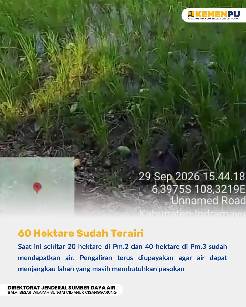 BBWSCimanuk's tweet photo. Pasokan air di Pancoran Mas masih perlu didorong agar bisa menjangkau sawah lebih jauh.

#sigapmembangunnegeriuntukrakyat
#mengelolaairuntuknegeri
#bersamamenjagaair
#jagaketersediaanair https://t.co/NpM8Dz5bS6