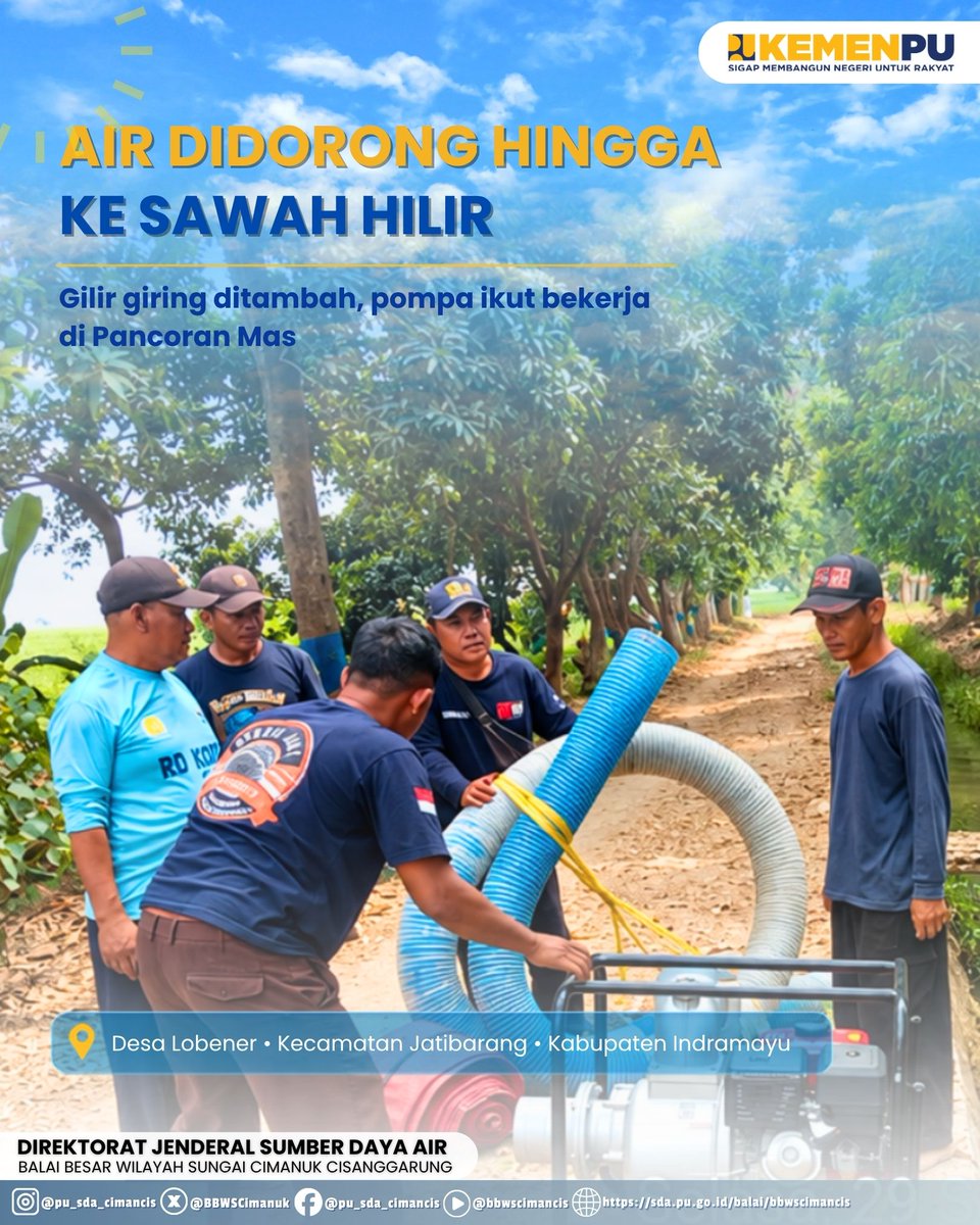 BBWSCimanuk's tweet photo. Pasokan air di Pancoran Mas masih perlu didorong agar bisa menjangkau sawah lebih jauh.

#sigapmembangunnegeriuntukrakyat
#mengelolaairuntuknegeri
#bersamamenjagaair
#jagaketersediaanair https://t.co/NpM8Dz5bS6