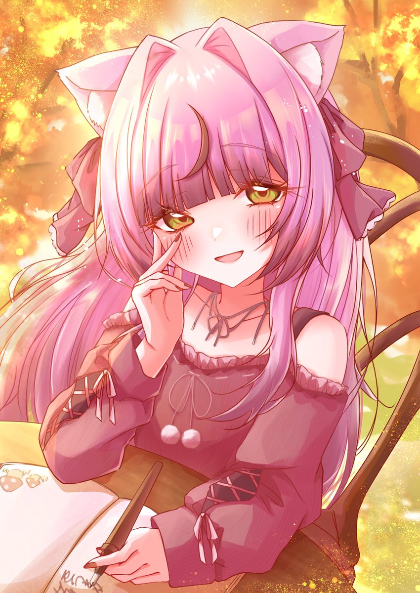 komuchi_nya's tweet photo. 涼しくなってきた〜！秋だね！🍂

#komunyart https://t.co/VFzFrLQudZ