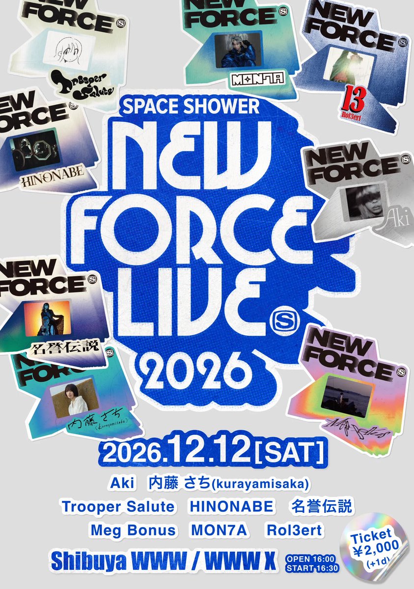 MeiyoDensetsu's tweet photo. 【✴︎𝑳𝒊𝒗𝒆✴︎】 
　
2026.12.12(土) @ Shibuya WWW &amp; WWW X

"SPACE SHOWERNEW FORCE LIVE 2026"への
#名誉伝説 の出演が決定しました！🫶

🎟️チケット先行受付中
https://t.co/7EM553ZsI2
@spaceshowertv @newforce_ssnw 
#スペシャ #newforce26 https://t.co/yyD7xfzKdQ
