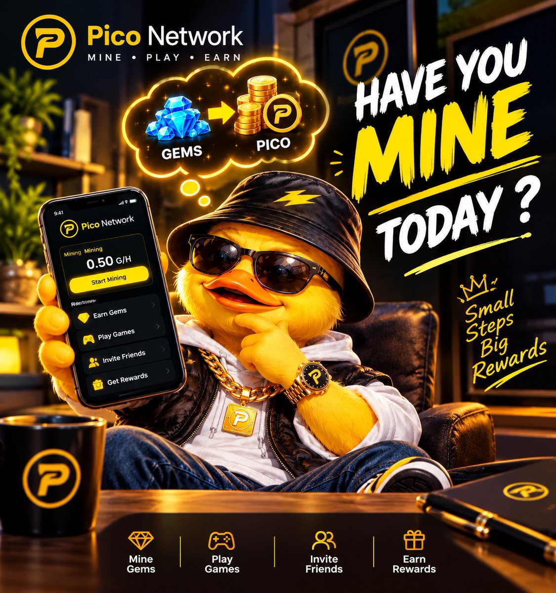Pico_network's tweet photo. 🔥 PICO GAMES ARE COMING… 🎮💎

The next level of Pico Network is loading. 👀

⛏️ Mine Gems
🎮 Play Games
💎 Collect &amp; Earn
⚡ Experience the Pico GameFi ecosystem

The countdown has started. ⏳
Are you ready, Pico Community? 🚀

#PicoNetwork #Pico #GameFi #Crypto https://t.co/vXzewExnxK