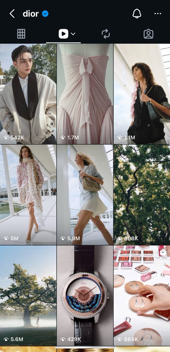 ziphne's tweet photo. checking dior's reels tab for the dior summer 2027 women's show and #hyunjin is literally the only guest featured there among all the runway and collection reels https://t.co/ObzFw9R04P